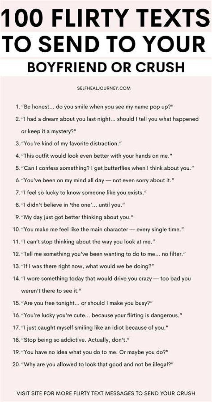 100 Irresistible Flirty Text Messages For The Perfect Boyfriend Conversation