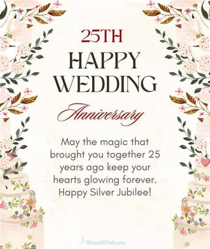 25th Anniversary Wishes Wishes, Greetings, Pictures Wish Guy