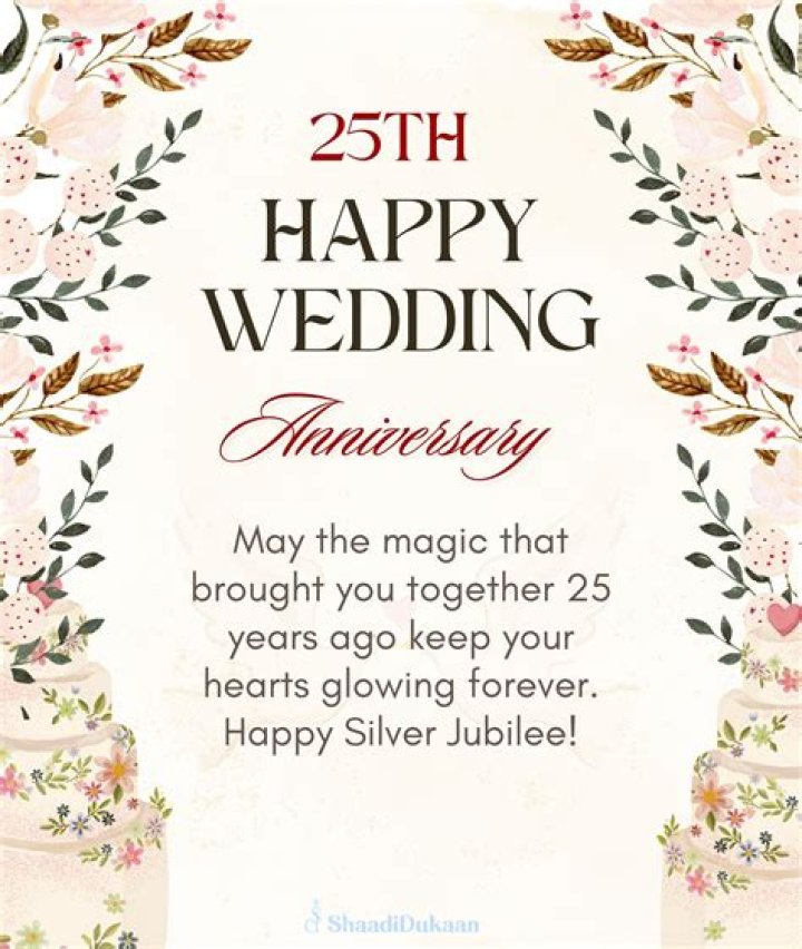 25th Marriage Anniversary Wishes Messages & Sayings