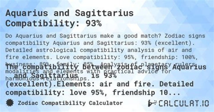 Aquarius And Sagittarius Compatibility