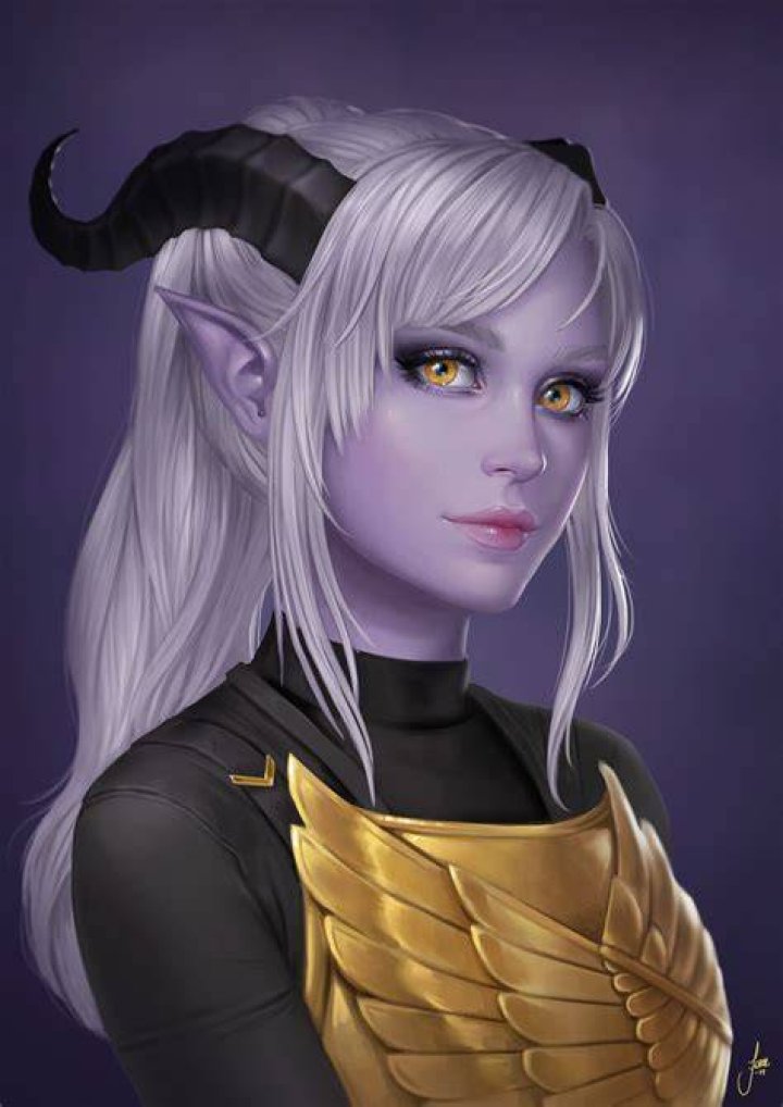 ArtStation Octavia, June Jenssen Character portraits, Tiefling