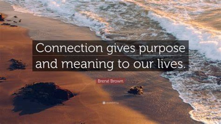 Bren&eacute; Brown Quote &ldquo;Connection gives purpose and meaning to our lives