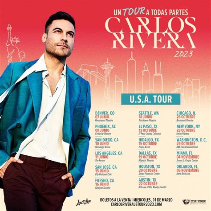 CARLOS RIVERA UN TOUR A TODAS PARTES TELETICKET