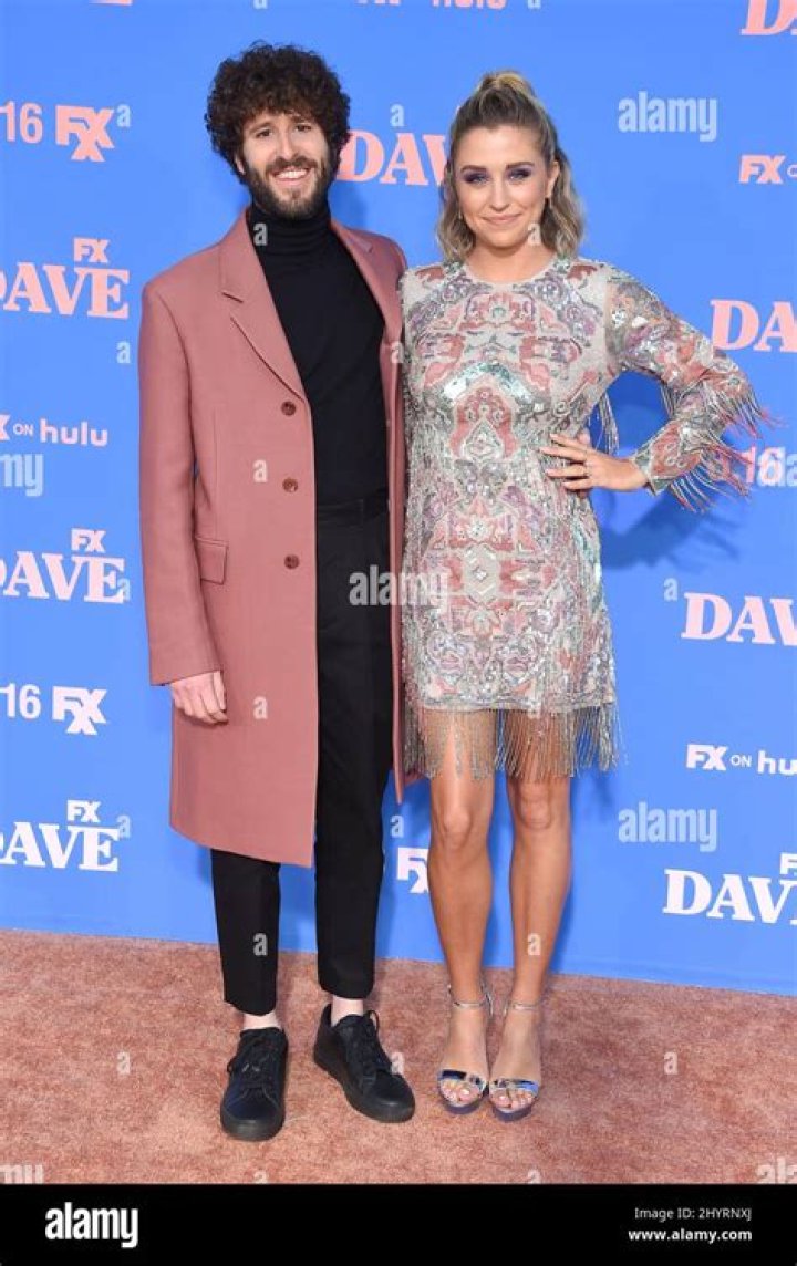 Dave Burd and Taylor Misiak arriving to the ¢€˜Dave¢€™ Season 2
