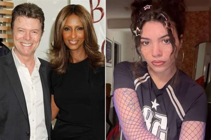 David Bowie And Iman And Daughter