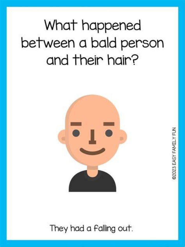 Funny bald jokes to tell your bald friend