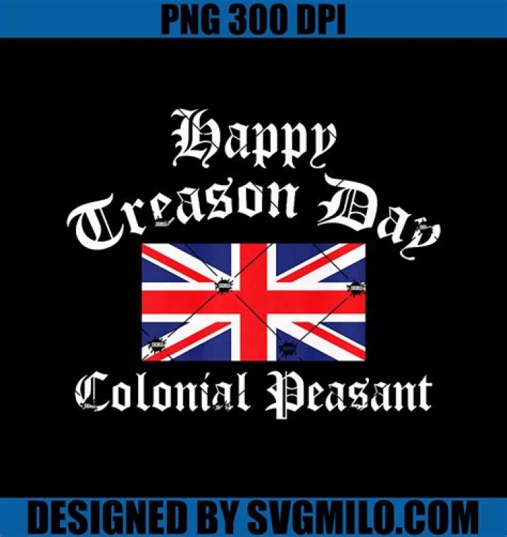 Happy Treason Day Union Jack July 4th Morale Patch Custom Velcro