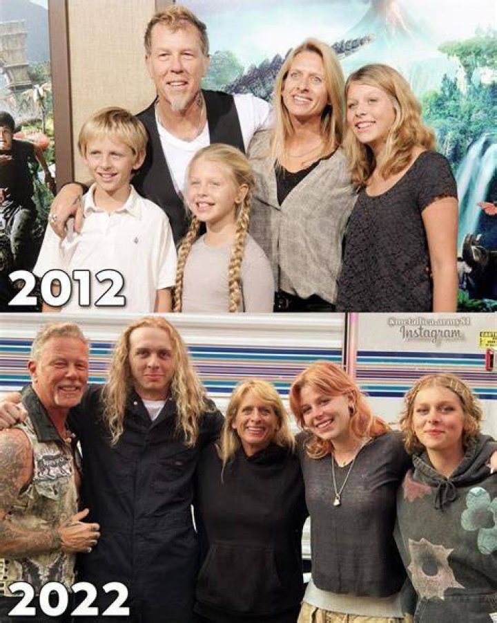 James Hetfield w/His Family Their daughter on the far right looks