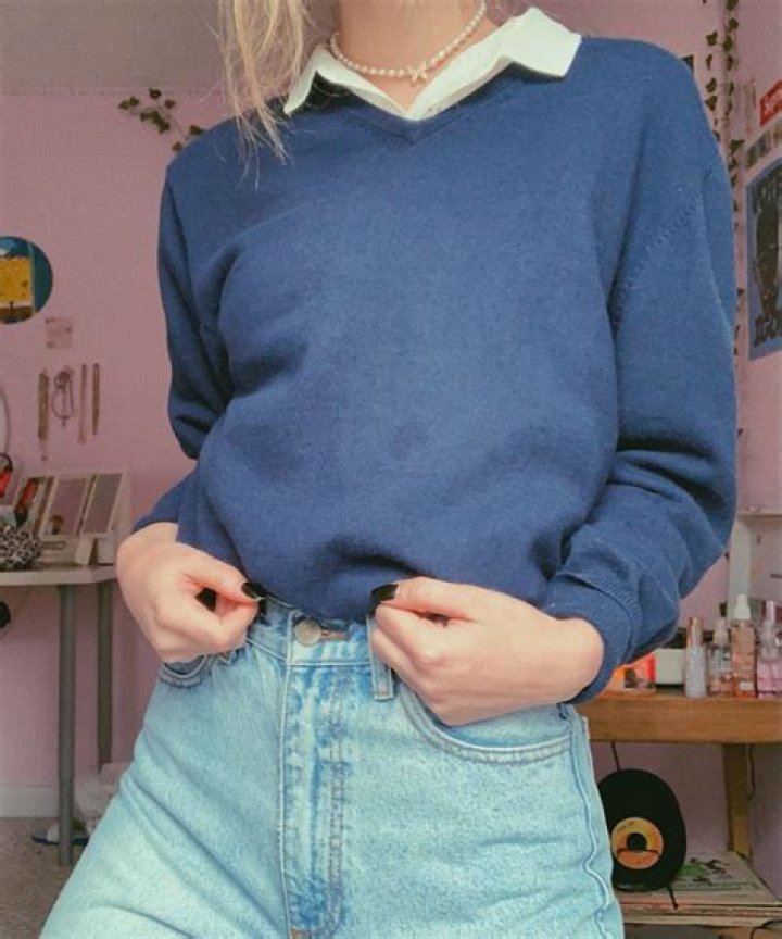 Outfits Collar Under Sweater Aesthetic bmpbonkers