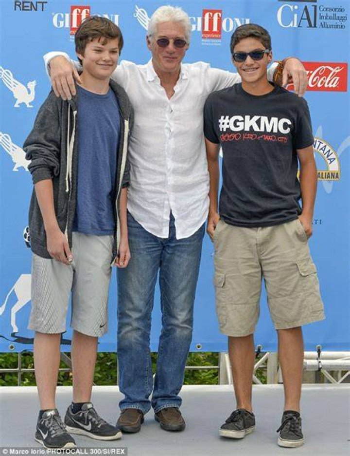 Richard Gere joined by son Homer James Jigme at Giffoni Film Festival