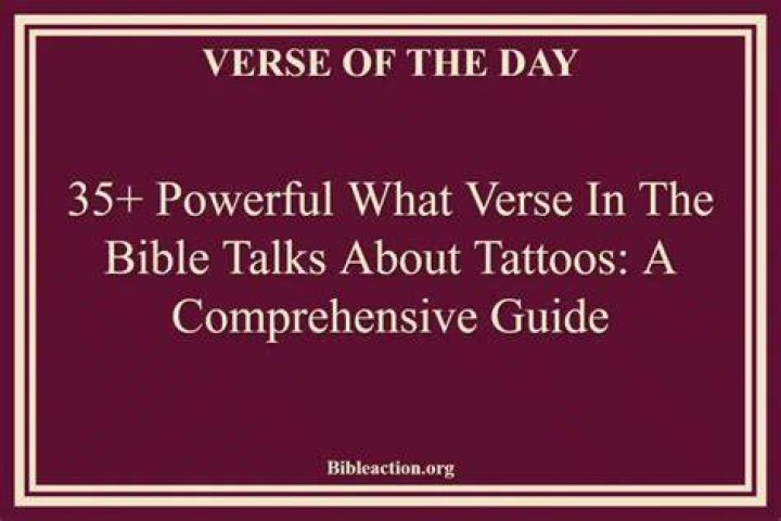 The Ultimate Guide To Tattoos And Bible Verses: A Comprehensive Collection