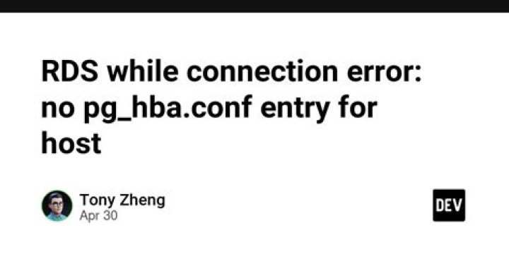 Unravel The Enigma Of "Rds While Connection Error No Pg Hba Conf"